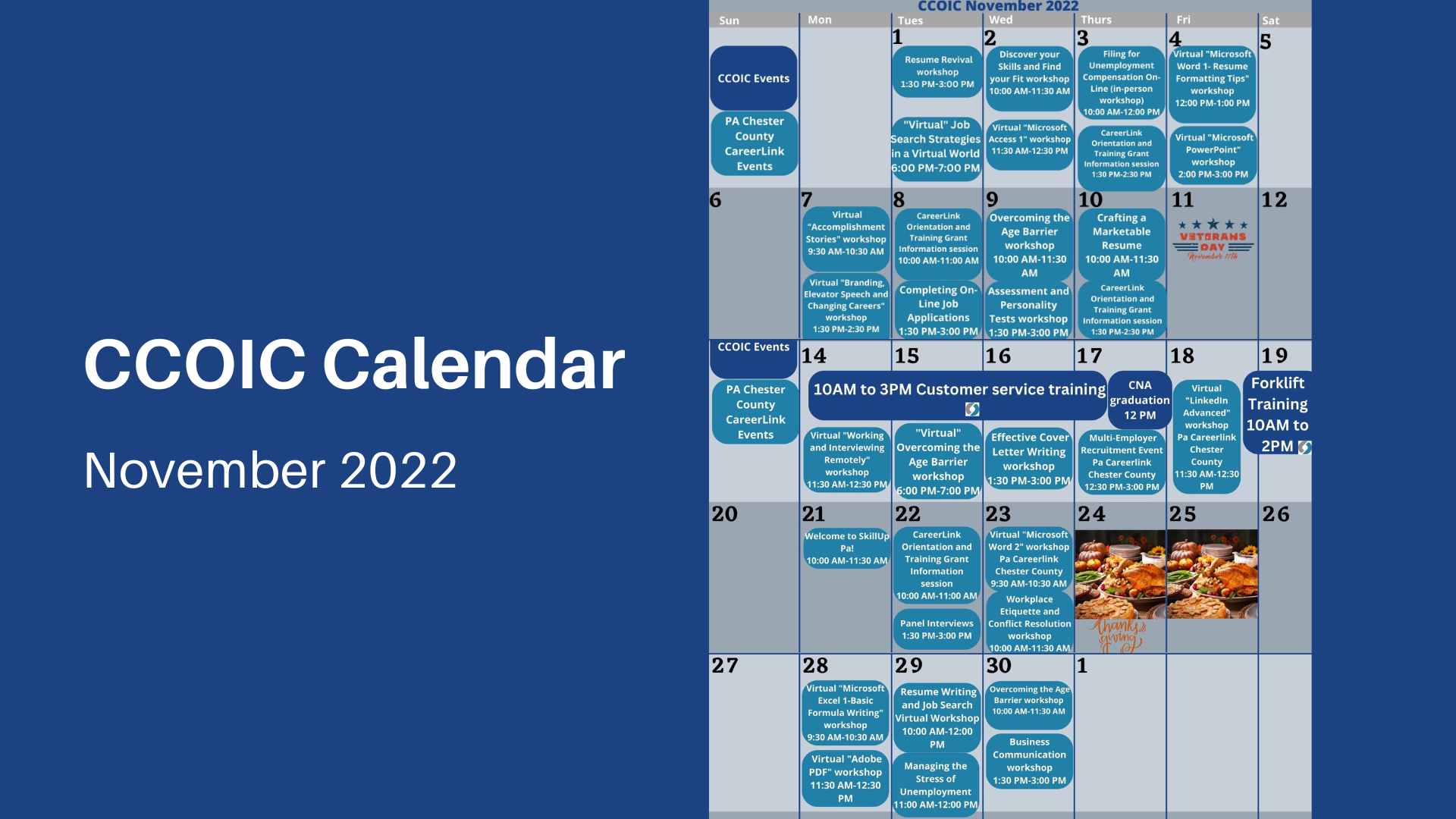 CCOIC Nov 2022 Calendar