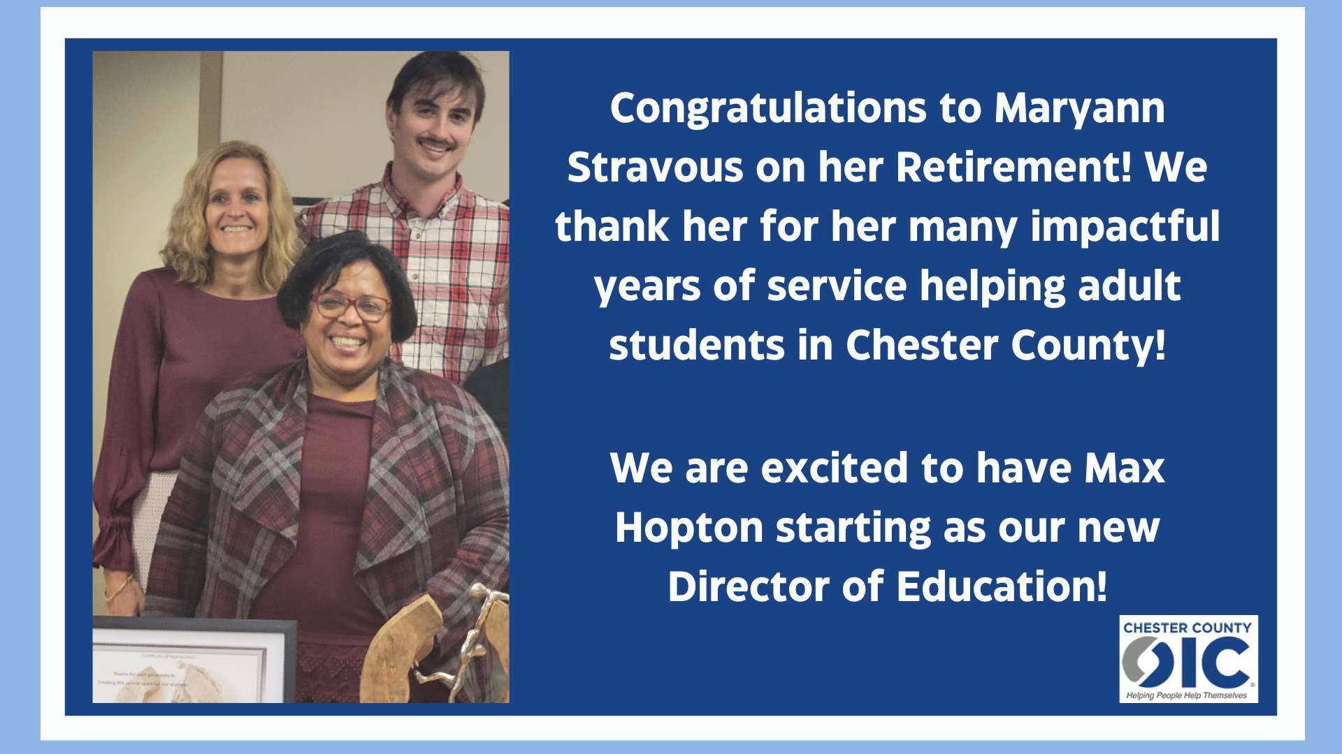 Education Director Announcement